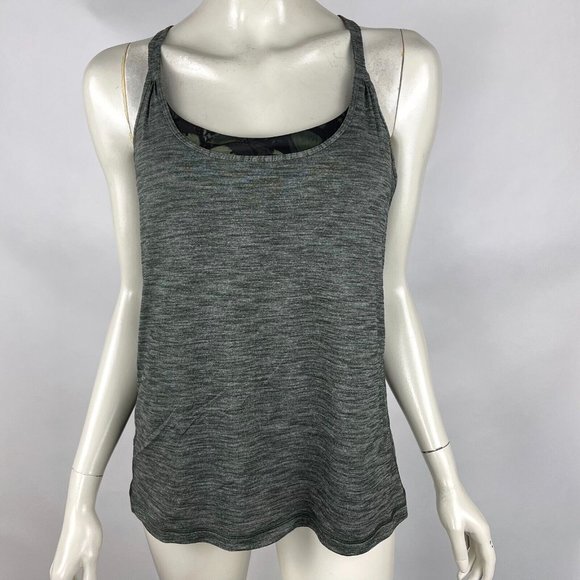 Lululemon Sunset‎ Salutation Tank Women 8 Butterfly Built in Bra Luon Gum Yoga - Picture 2 of 9